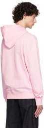 Balmain Pink Printed Logo Hoodie