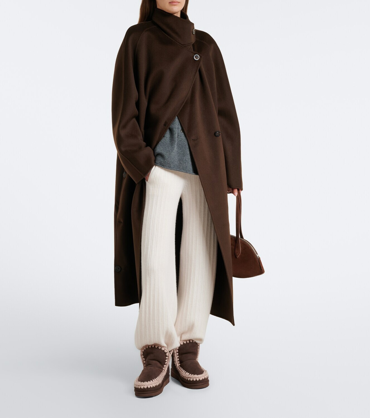 Mou 18 shearling-lined suede ankle boots