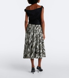 Proenza Schouler White Label Runa printed twill midi skirt