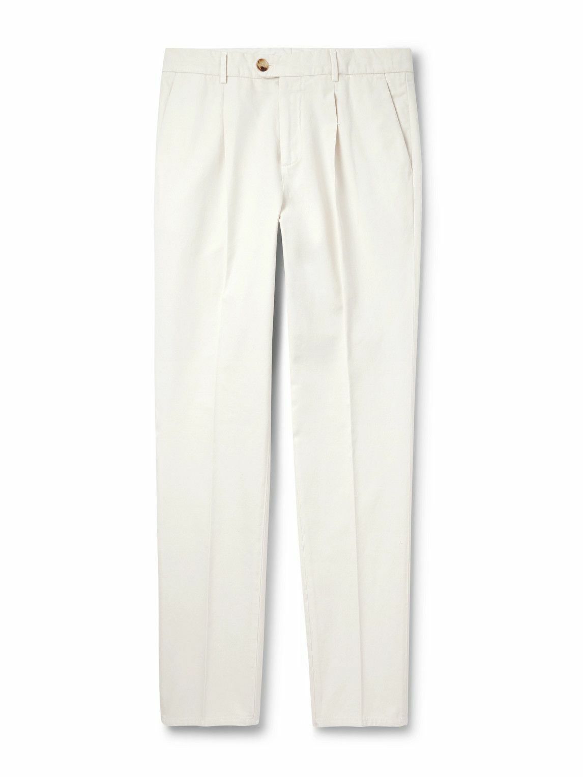 【Brunello Cucinelli】コットンブレンドスリムパンツ レディースパンツ、エレガントでカジュアルなモデル | Brunello