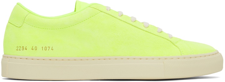 Photo: Common Projects Yellow Nubuck Achilles Low Sneakers