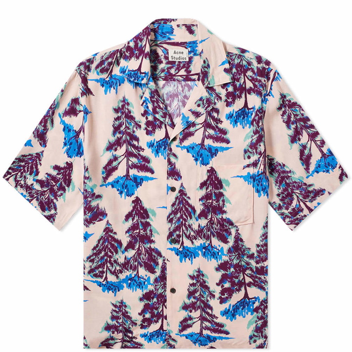 Photo: Acne Studios Simon Pine Vacation Shirt Powder Pink & Blue