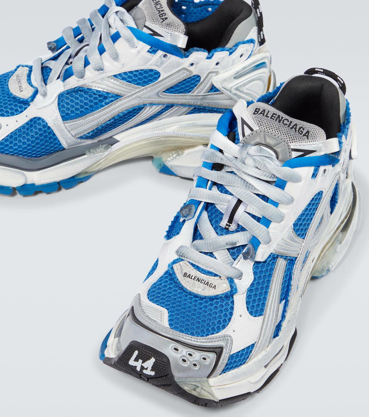 ★BALENCIAGA★ RUNNER SNEAKERS BLUE WHITE Balenciaga Men's Runner Sneakers in Blue/White/Grey Balenciaga