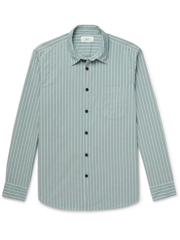 Photo: MR P. - Striped Cotton Shirt - Green - XS