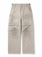 Balenciaga - Convertible Distressed Cotton-Ripstop Cargo Trousers - Neutrals