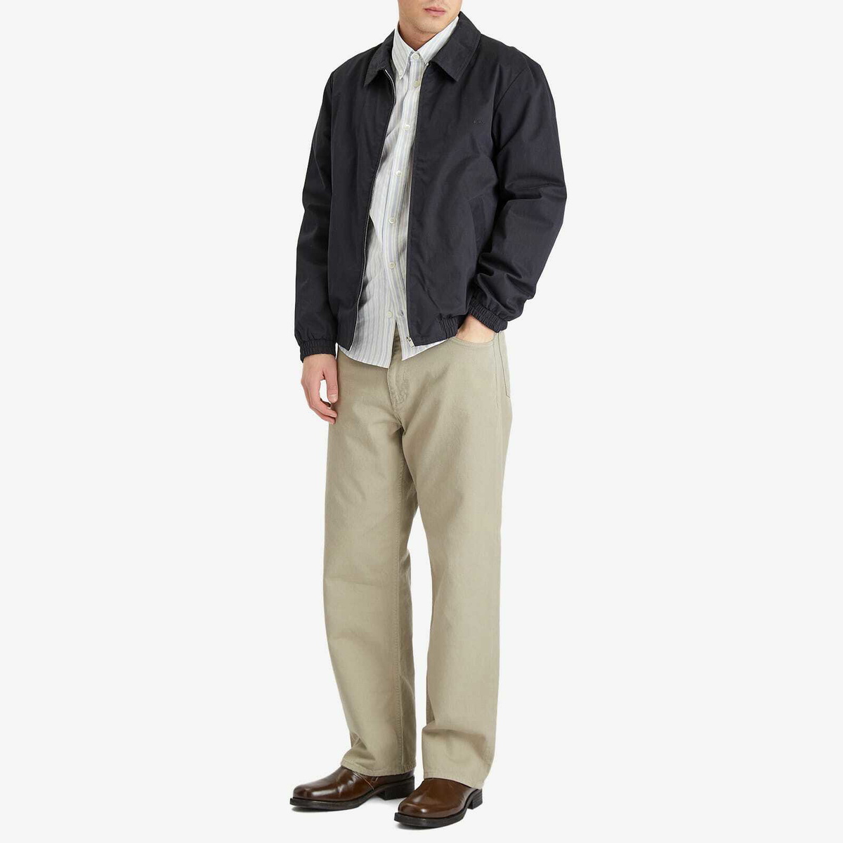 A.P.C. Men's Edouard Button Down Stripe Shirt in Pale Green