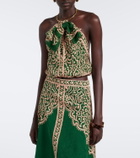 Johanna Ortiz Printed halterneck top