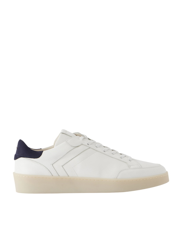 Photo: Canali - Nuvola Nubuck-Trimmed Leather Sneakers - Neutrals