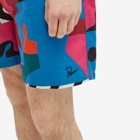 By Parra Men's Distorted Water Swim Shorts in Multi