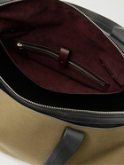 Métier - Nomad All Day Leather-Trimmed Twill Holdall - Green