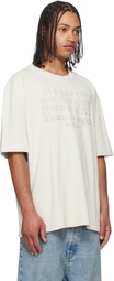 Maison Margiela Off-White Embroidered Logo T-shirt