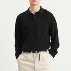 Jacquemus Men's Knitted Polo Shirt in Black