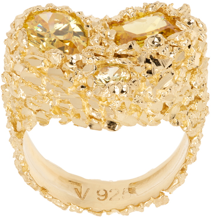 Photo: Veneda Carter Gold VC034 Multi Citrine Heart Ring