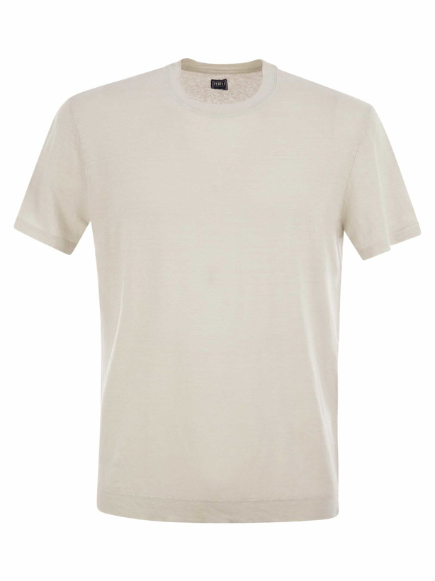 Photo: Fedeli Stretch Linen Short-sleeved T-shirt