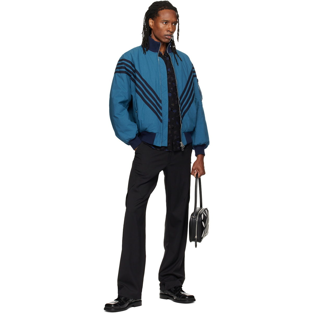 Stefan Cooke Blue Chevron Tanker Jacket