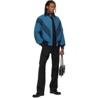 Stefan Cooke Blue Chevron Tanker Jacket