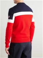 Fusalp - Brady Colour-Block Stretch-Knit Sweater - Red