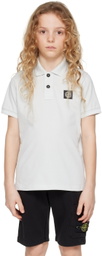 Stone Island Junior Kids Gray Patch Polo