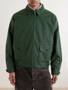 BODE - Coach Waxed-Cotton Blouson Jacket - Green