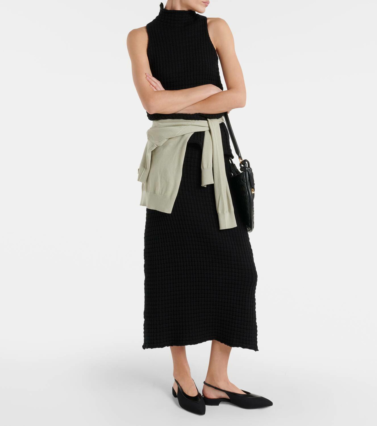 Loro Piana Rebecca leather-trimmed slingback flats, image 6 of 8