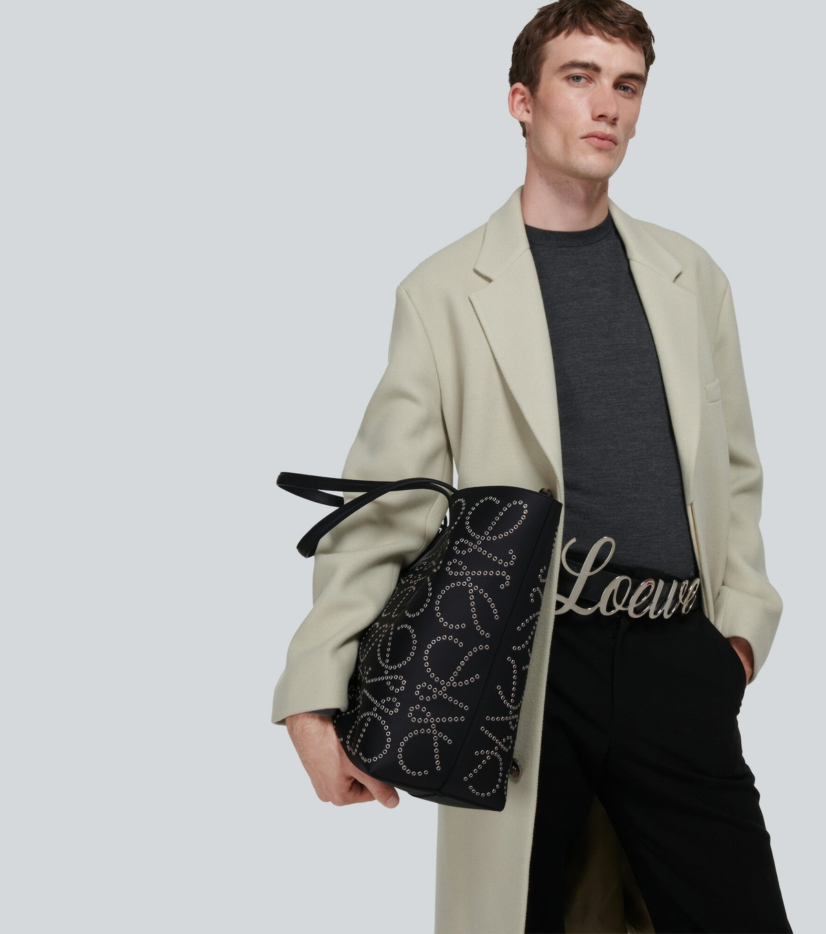 Loewe - Anagram studded leather tote Loewe