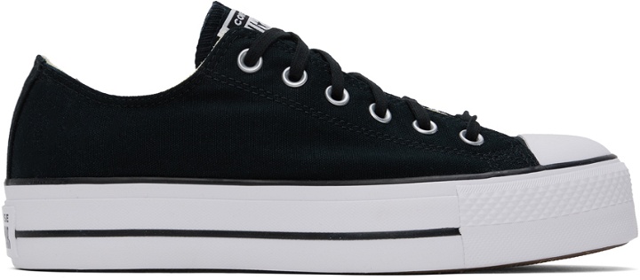Photo: Converse Black Chuck Taylor All Star Lift Low Top Sneakers