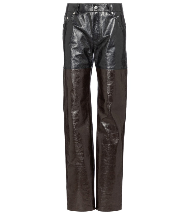 Photo: Peter Do - High-rise straight leather pants