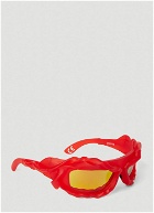 Sculpted Sunglasses in Red