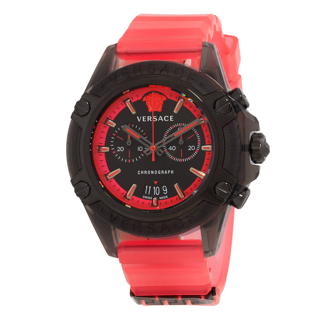Versace Icon Active Chronograph Quartz Black Dial Mens Watch