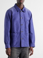 Auralee - Garment-Dyed Cotton-Moleskin Blouson Jacket - Blue