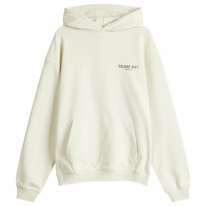 Photo: Represent Men's Team 247 Oversized Hoodie in Cream