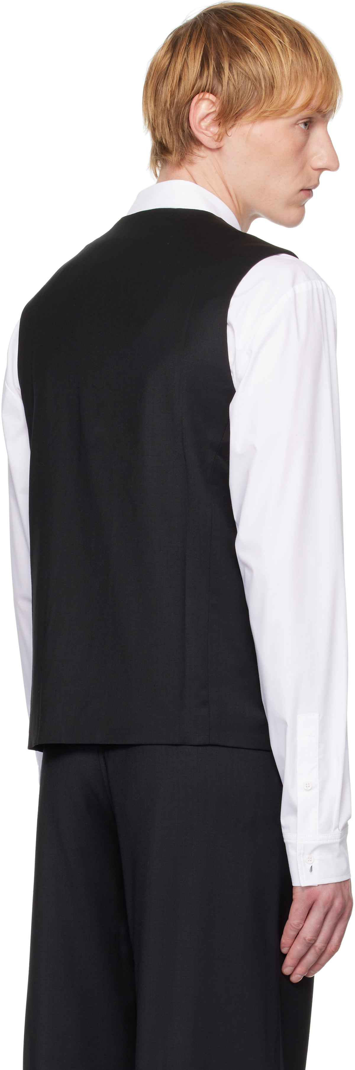 HELIOT EMIL Black Ferro Tailored Vest