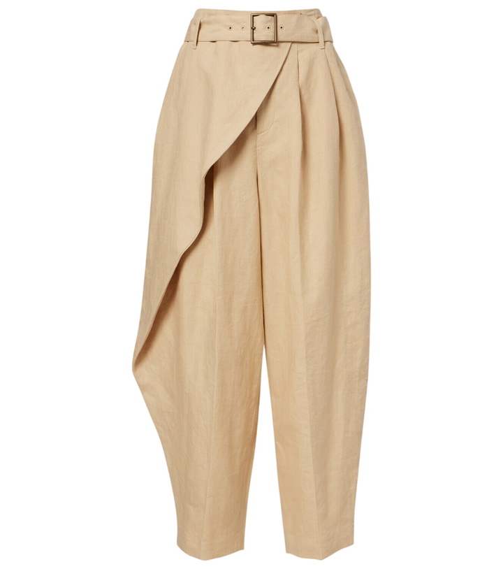 Photo: Polo Ralph Lauren Belted linen barrel-leg pants