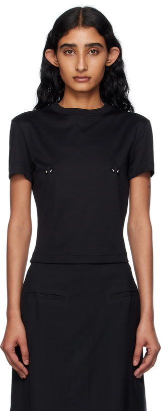 Photo: Mugler Black Pierced Baby T-shirt
