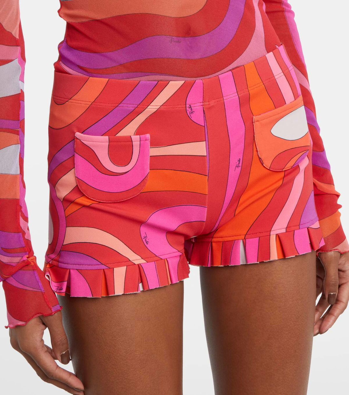 Pucci Iride ruffled shorts