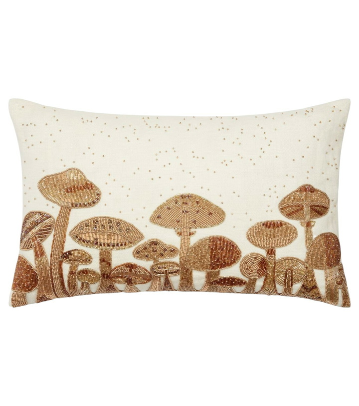 Photo: Jonathan Adler Botanist Mushroom Field linen cushion