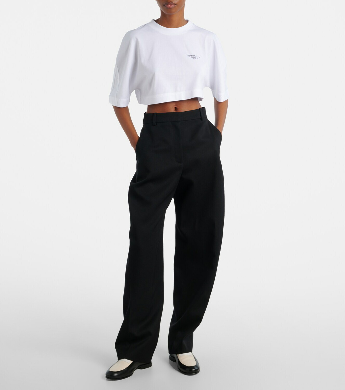 Givenchy Cropped logo cotton T-shirt