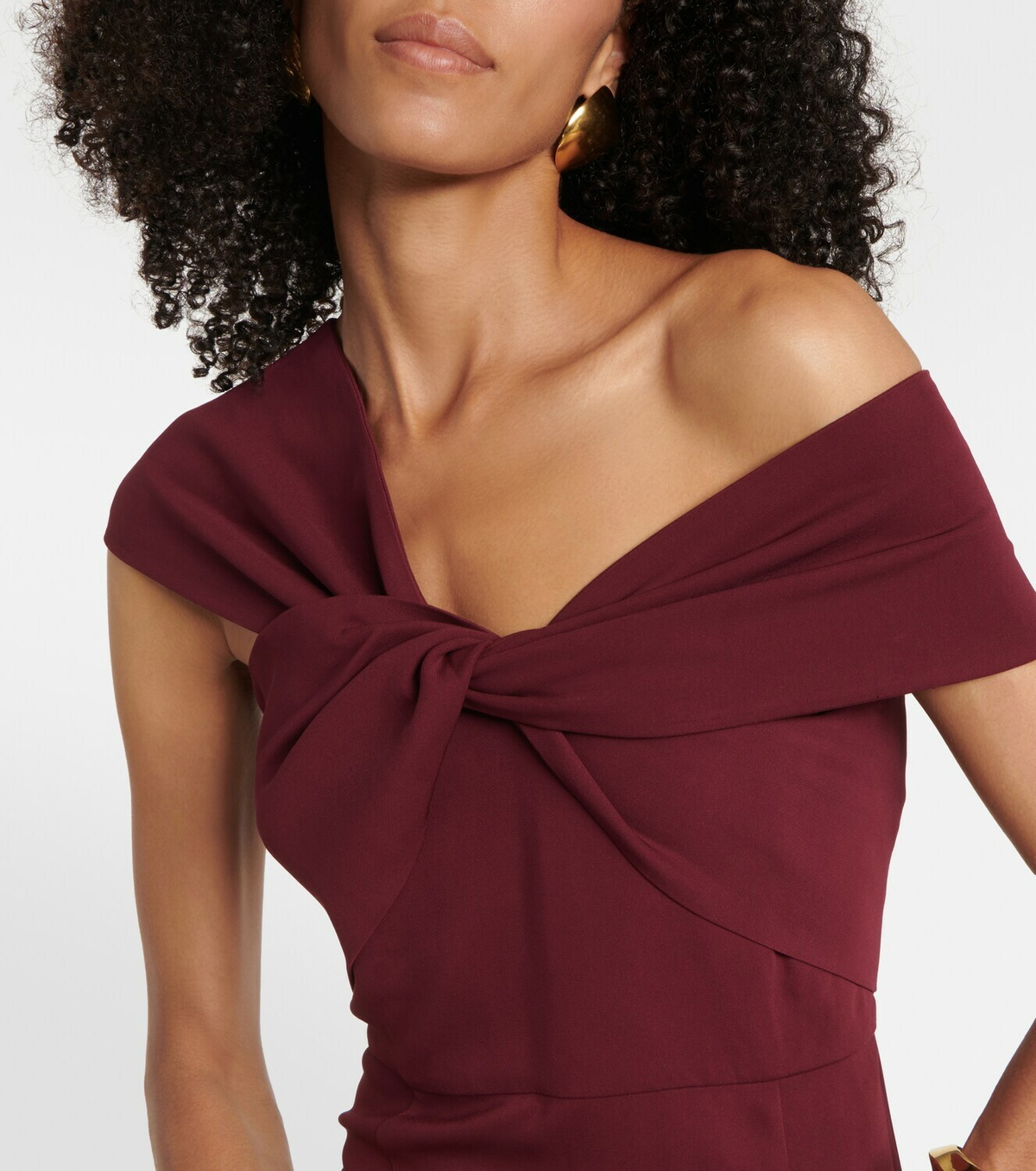 Roland Mouret Asymmetric cady midi dress Roland Mouret