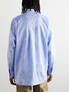 KENZO - VERDY Oversized Logo-Jacquard Cotton Shirt - Blue