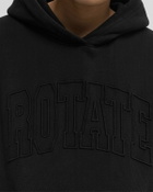 ROTATE Birger Christensen Washed Heavy Sweat Hoodie Black Womens Hoody