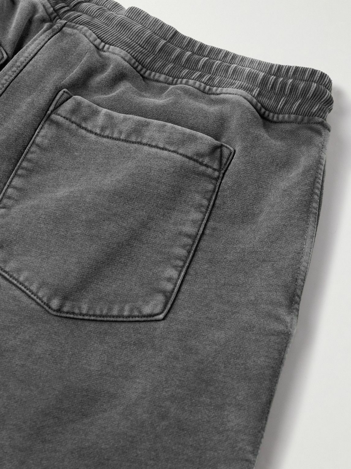 Corridor - Straight-Leg Garment-Dyed Cotton-Jersey Drawstring Shorts - Black