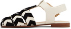 Gabriela Hearst Black & Off-White Willow Sandals