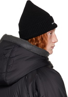 and wander Black Shetland Wool Beanie