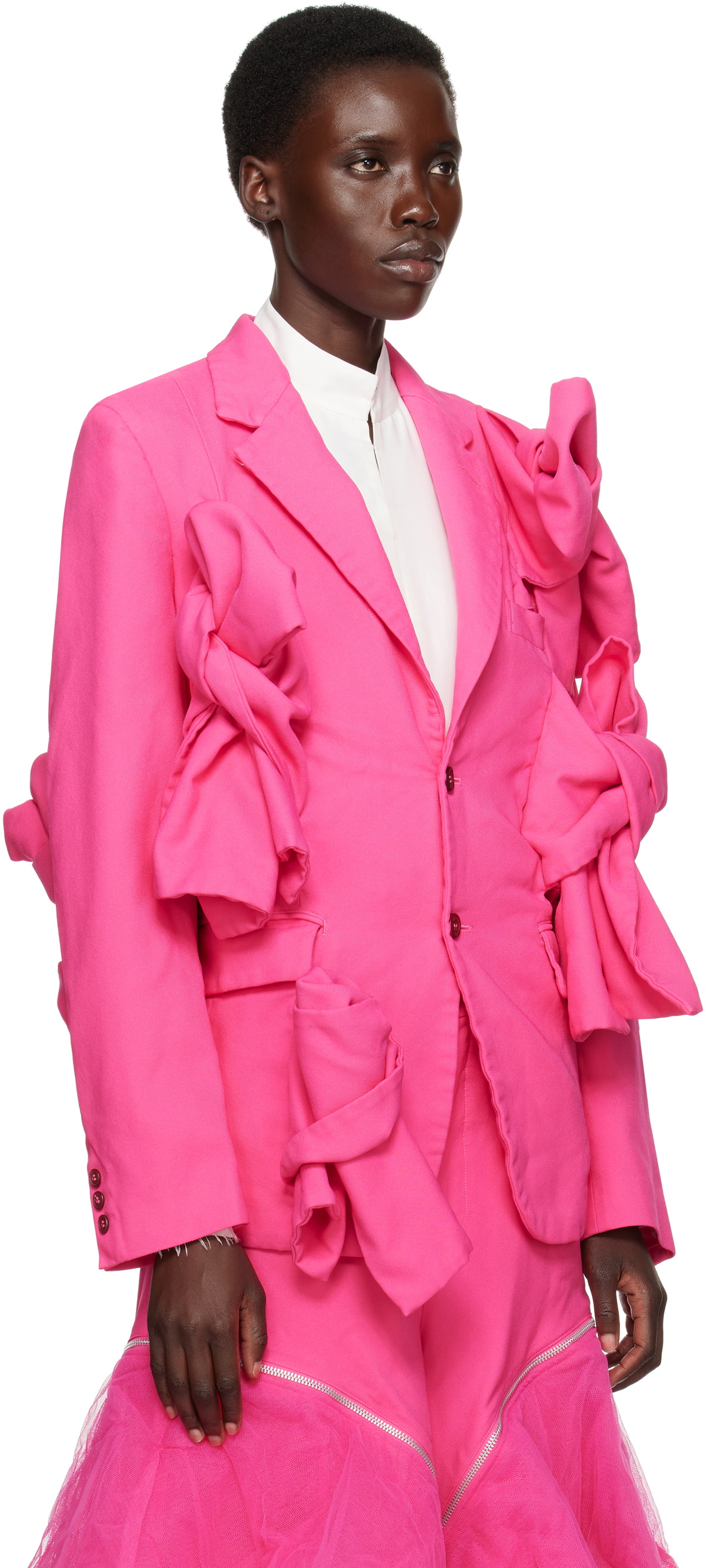 Comme des Garçons Homme Plus Pink Gabardine Blazer