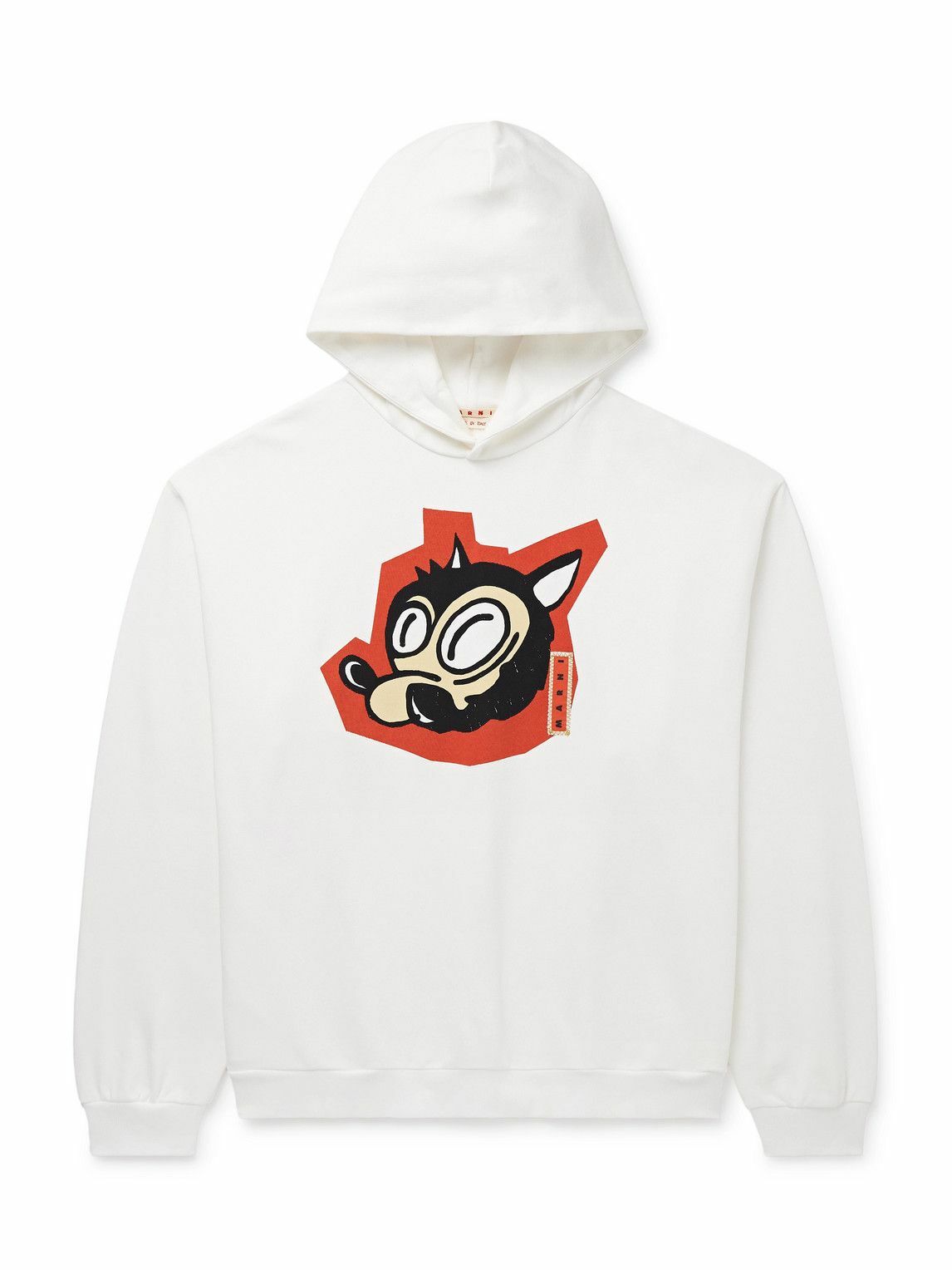 【MARNI】 x No Vacancy Inn cotton hoodie x No Vacancy Inn cotton hoodie in white - Marni | Mytheresa