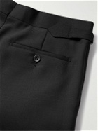 Kingsman - Argylle Slim-Fit Tapered Wool and Mohair-Blend Tuxedo Trousers - Black