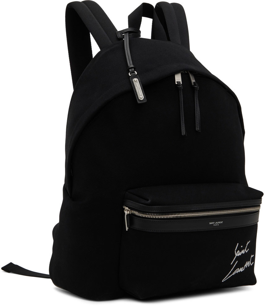City backpack cloth backpack Saint Laurent Black in Cloth - 27478192