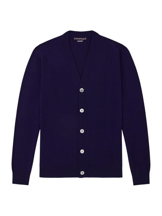 Photo: Begg & Co - Heriot Cashmere Cardigan - Blue