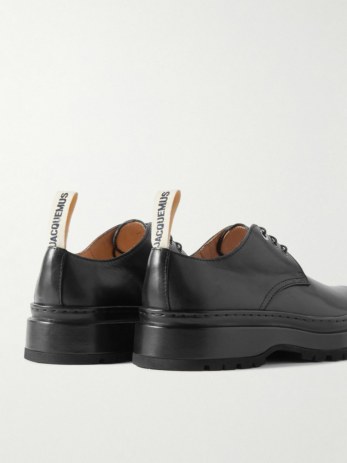 Jacquemus - Pavane Leather Derby Shoes - Black Jacquemus