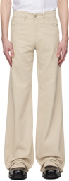 Coperni Beige Wide Leg Jeans